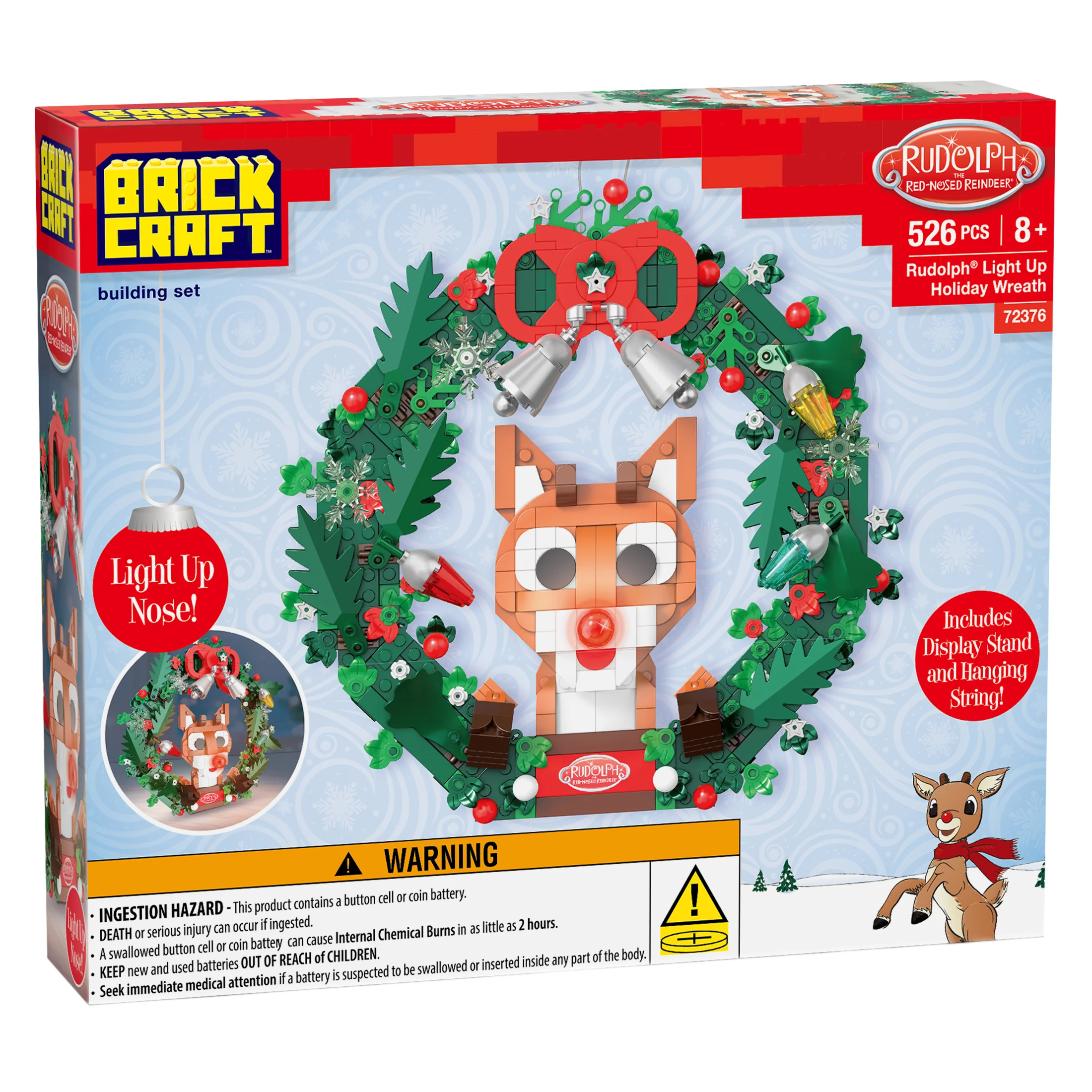 Rudolph Light Up Holiday Wreath - Image 8